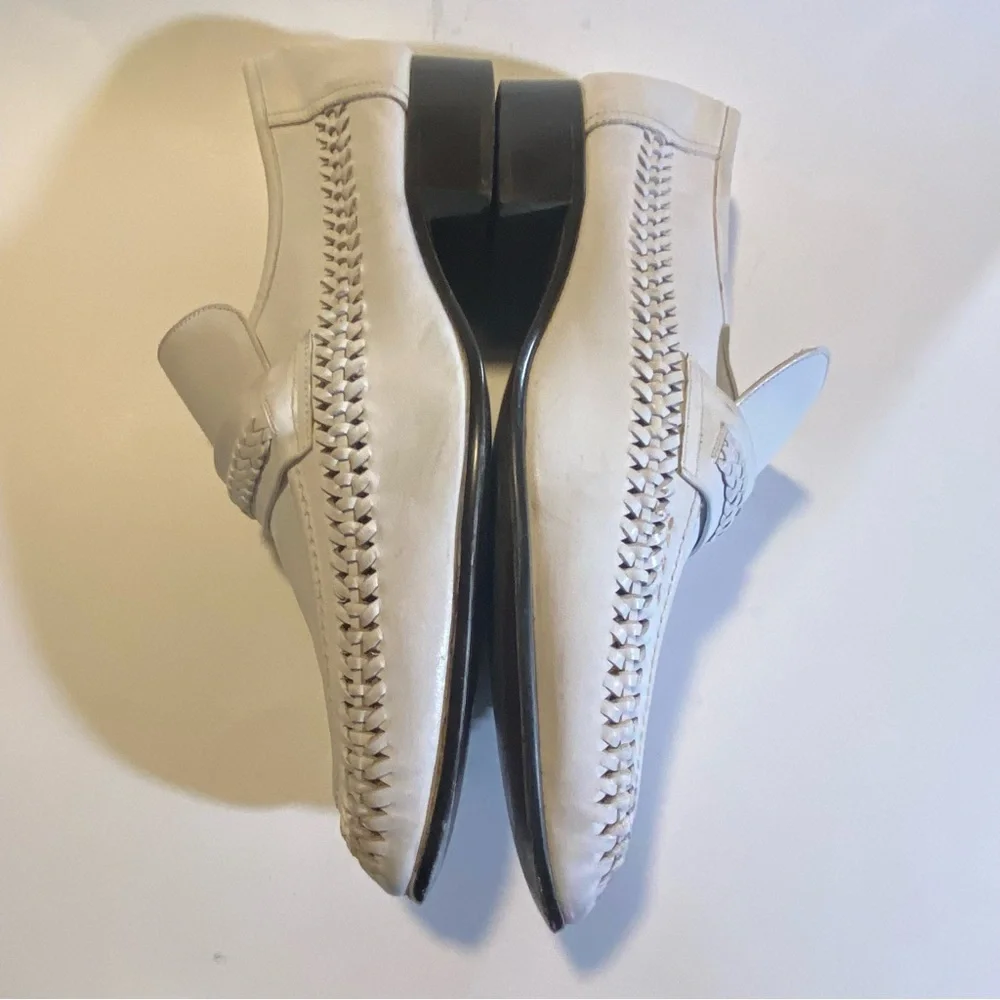 Sir Imperial white leather loafers SZ 8 1/2 EE, condition as shown GUC - Picture 4 of 9